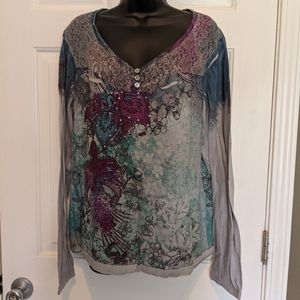 Long sleeve flower shirt